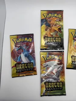 Pokemon Dragon Majesty Booster Pack Artwork Set of 4 packs - New, Sealed - Image 5