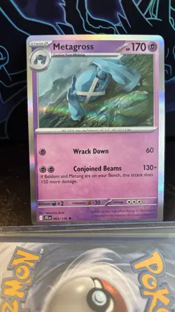 Pokemon TCG Metagross 063/159 Sv09 Journey Together Rare Holo NM - Image 1