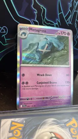 Pokemon TCG Metagross 063/159 Sv09 Journey Together Rare Holo NM - Image 2