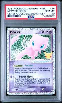 2021 Pokemon Celebrations Mew ex Classic Collection Holo #88/92 PSA 10 - Image 1