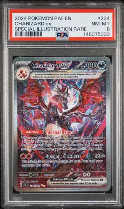 Charizard ex 234/091 POKEMON PALDEAN FATES 2024 EX PSA 8 NM-MT - Image 1