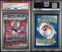 Charizard ex 234/091 POKEMON PALDEAN FATES 2024 EX PSA 8 NM-MT - Image 3
