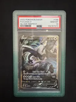 2022 Pokemon Silver Tempest Lugia V Alt Art 186/195 PSA 10 TCG Card Gem Mint - Image 1
