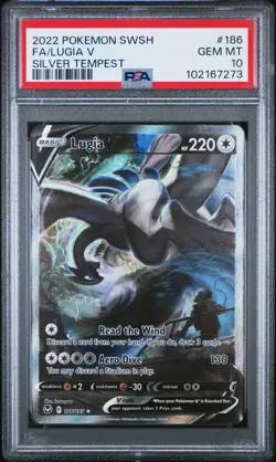 2022 Pokemon Silver Tempest Lugia V Alt Art 186/195 PSA 10 TCG Card Gem Mint - Image 3