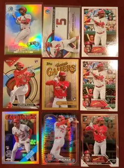 Jordan Walker 9 Card Lot - 2024 chrome prism refractor, finest, chrome - Image 1
