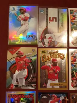 Jordan Walker 9 Card Lot - 2024 chrome prism refractor, finest, chrome - Image 2