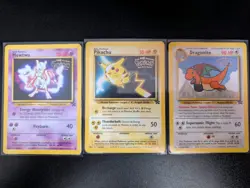 Pokemon WB First Movie Bundle Pikachu, Mewtwo, Dragonite Promo Cards - Image 1