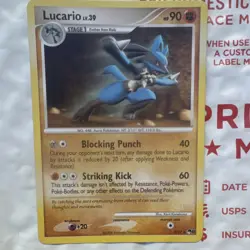 Pokemon Lucario 002/017 Pop Series 8 Rare Stage 1 HP90 Holo English Card - Image 1