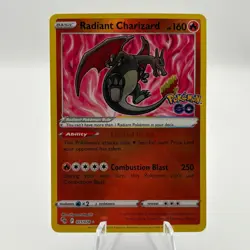 Pokemon Radiant Charizard Pokemon GO Radiant Rare Holo Basic Card 011/078 - Image 1