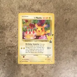 Nintendo Birthday Pikachu Black Star Promo 25/1999 50 HP Pokemon Card - Image 1
