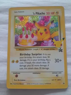 Pokemon Celebrations Classic Collection Birthday Pikachu Card - Image 1