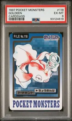 PSA 6 Gem Mint Goldeen No. 118 Carddass 1997 Japanese Graded Card - Image 1