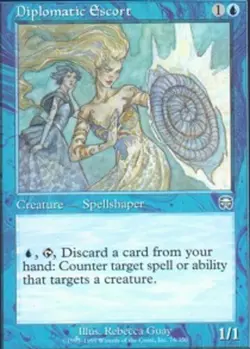 MTG magic cards 1x Diplomatic Escort - Foil Mercadian Masques NM-Mint, English - Image 1