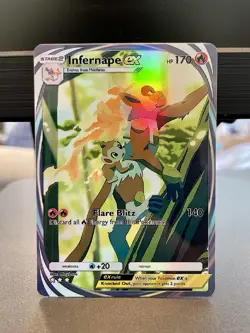 Pokemon TCG Custom Pocket Style Infernape EX Holo Immersive Rare - Fan Art - Image 1