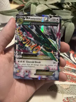 Pokemon M Rayquaza EX Ultra Rare Mega Holo Roaring Skies 76/108 - Image 1