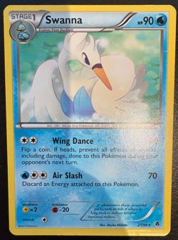 Pokemon Swanna 27/98 Rare Emerging Powers Pokemon MP - Image 1