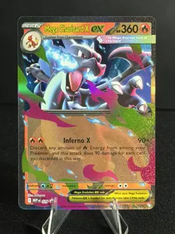 Mega Charizard X ex 029 PROMO BLACK STAR HOLO Mega Evolution Pokemon English - Image 3