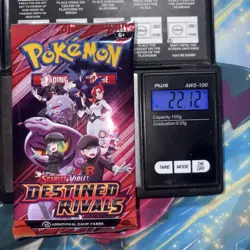 Heavy 22.12g Pokemon Sealed Destined Rivals Booster Pack - Image 1