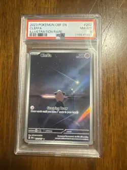 2023 Pokemon Obsidian Flames - Cleffa Illustration Rare PSA 8 - Image 1