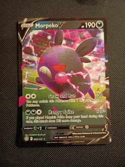 2022 Pokemon Brilliant Stars #95 Morpeko V Full Art Holo NM to Mint Condition - Image 1