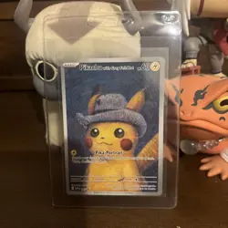 Pikachu with A Grey Felt Hat Promo Pokemon x Van Gogh #085 LP - Image 1