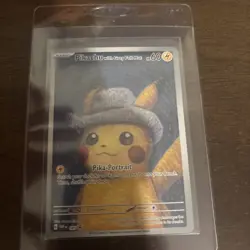 Pikachu with A Grey Felt Hat Promo Pokemon x Van Gogh #085 LP - Image 2