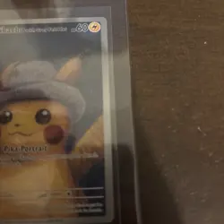 Pikachu with A Grey Felt Hat Promo Pokemon x Van Gogh #085 LP - Image 3