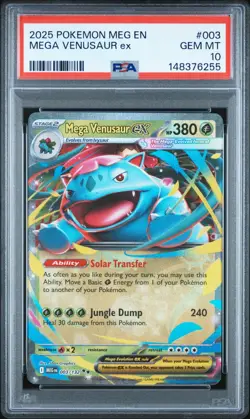 2025 POKEMON MEG EN-MEGA EVOLUTION #003 MEGA VENUSAUR EX PSA 10 (FREE S&H) - Image 1