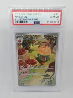 2024 Pokemon Surging Sparks Appletun Illustration Rare #211 PSA 10 GEM MINT - Image 1