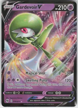 Gardevoir V 016/073 Holo V Rare Champion's Path Pokemon Near Mint - Image 1