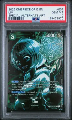 2025 One Piece OP09-037 Lim Special Alt Art PSA 10 Alternate SP Rare OP12 - Image 1