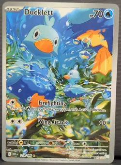 Pokemon TCG Ducklett Illustration Rare Card 109/086 Sv: White Flare Near Mint - Image 1