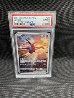 2024 Pokemon SSP EN Illustration Rare #203 Latios PSA 10 GEM MINT - Image 1