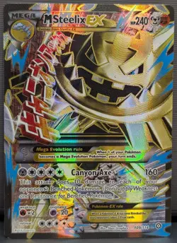 Mega M Steelix EX 109/114 Steam Siege Full Art Ultra Rare Holo Pokemon Card - Image 1