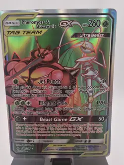 Pheromosa & Buzzwole GX (Full Art) 191/214 Sm-Unbroken Bonds FAN ART CARD - Image 1