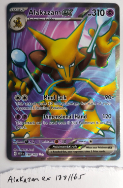 Pokemon TCG Alakazam ex 188/165 Ultra Rare Scarlet & Violet 151 Near Mint NM - Image 1