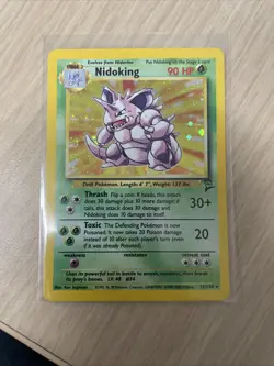 Nidoking 11/130 Base Set 2 Holo Pokemon Card WOTC Vintage Excellent TCG - Image 1