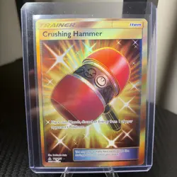 Crushing Hammer - 166/156 - Pokemon Ultra Prism Sun & Moon Secret Rare Card NM - Image 1
