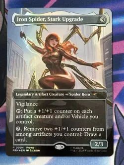 MTG - 1x Iron Spider, Stark Upgrade - Foil Promo NM - Image 1