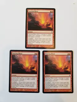 Searing Blaze 3x x3 Worldwake Regular LP MTG Magic the Gathering - Image 1