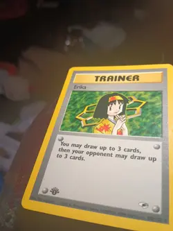 Erika 100/132 Gym Heroes 1st Edition Rare Trainer Pokemon Non Holo 2000 WOTC Hp - Image 2