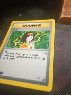 Erika 100/132 Gym Heroes 1st Edition Rare Trainer Pokemon Non Holo 2000 WOTC Hp - Image 4