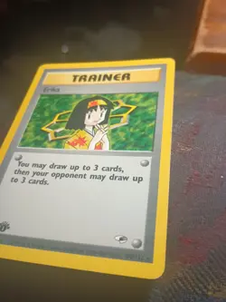 Erika 100/132 Gym Heroes 1st Edition Rare Trainer Pokemon Non Holo 2000 WOTC Hp - Image 5