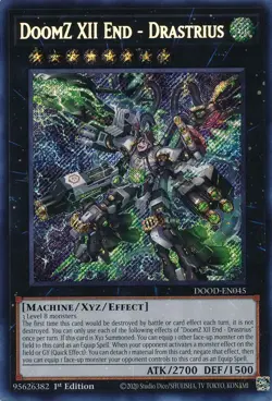 DoomZ XII End - Drastrius - DOOD-EN045 - Secret Rare - 1st Edition Yugioh - Image 1