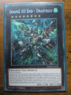 DOOD-EN045 DoomZ XII End - Drastrius : Secret Rare Card : 1st Edition YuGiOh TCG - Image 1