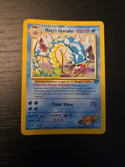Pokemon TCG Misty's Gyarados Holo Rare Gym Challenge 13/132 Unlimited Damaged - Image 1