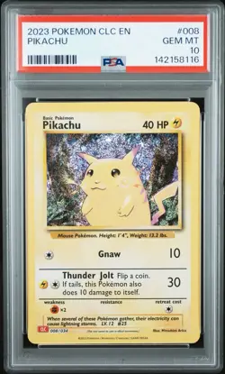 Pokemon Pikachu 008/034 CLC Holo #008 PSA 10 - Image 1