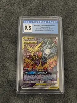 2019 POKEMON PROMO #SM210 MOLTRES & ZAPDOS & ARTICUNO GX CGC 10 GEM MINT. - Image 1