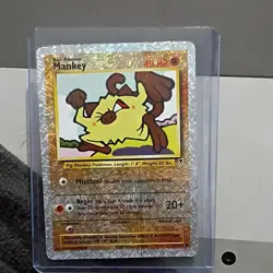 Pokemon TCG Mankey Reverse Holo Legendary Collection 81/110 Common HP30 English - Image 1
