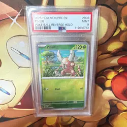 Pokemon Pinsir 003/131 Prismatic Evolutions Poke Ball Reverse Holo PSA 9 - Image 1